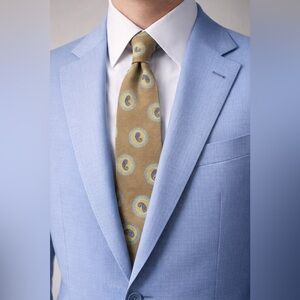 Vintage Giorgio Armani Silk Tie Taupe Paisley Medallion | Italian Luxury